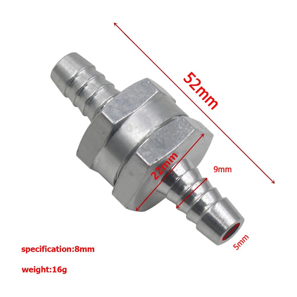 One Way Valve Aluminium Alloy Fuel Non Return Oil Gas Check Valve Check Valve Petrol Diesel for Car Automobile Helicopters Ships