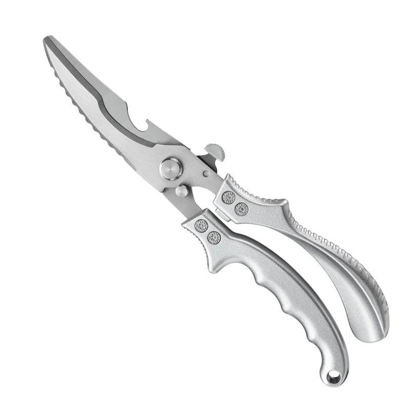 

Прочные ножницы для куриных костей из нержавеющей стали, бытовые многофункциональные ножницы для резки овощей и мяса, кухонные инструменты серебряный