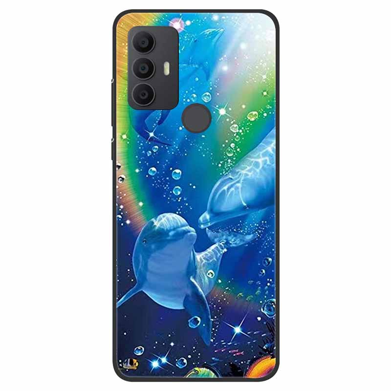For TCL 30 SE Case 305 306 Soft Silicone Cool Cartoon coque For TCL 306 305 Back Cover Para TCL 30SE Cases Fashion TPU Fundas