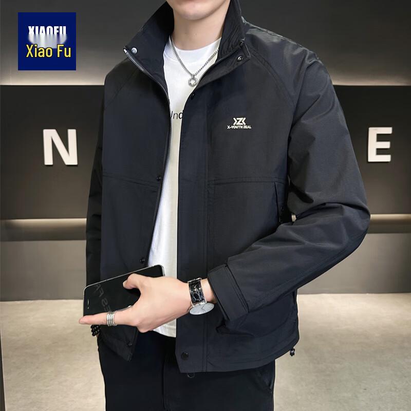 Men s Casual Stand-Collar Jacket 3XL