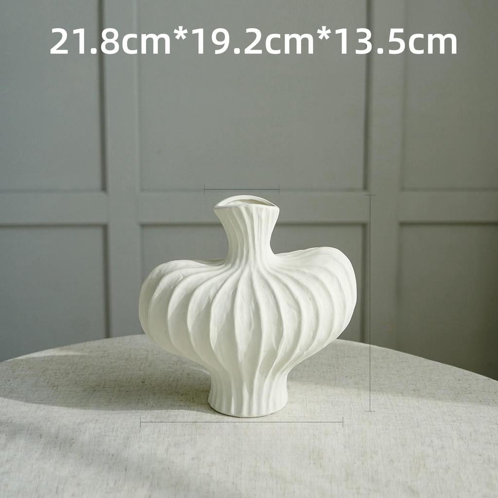 Artistic Imitation Ceramic Plastic Vase,High-end Vintage Home Decor, Living Room Flower Arrangement Container, Bedroom Vase Gift