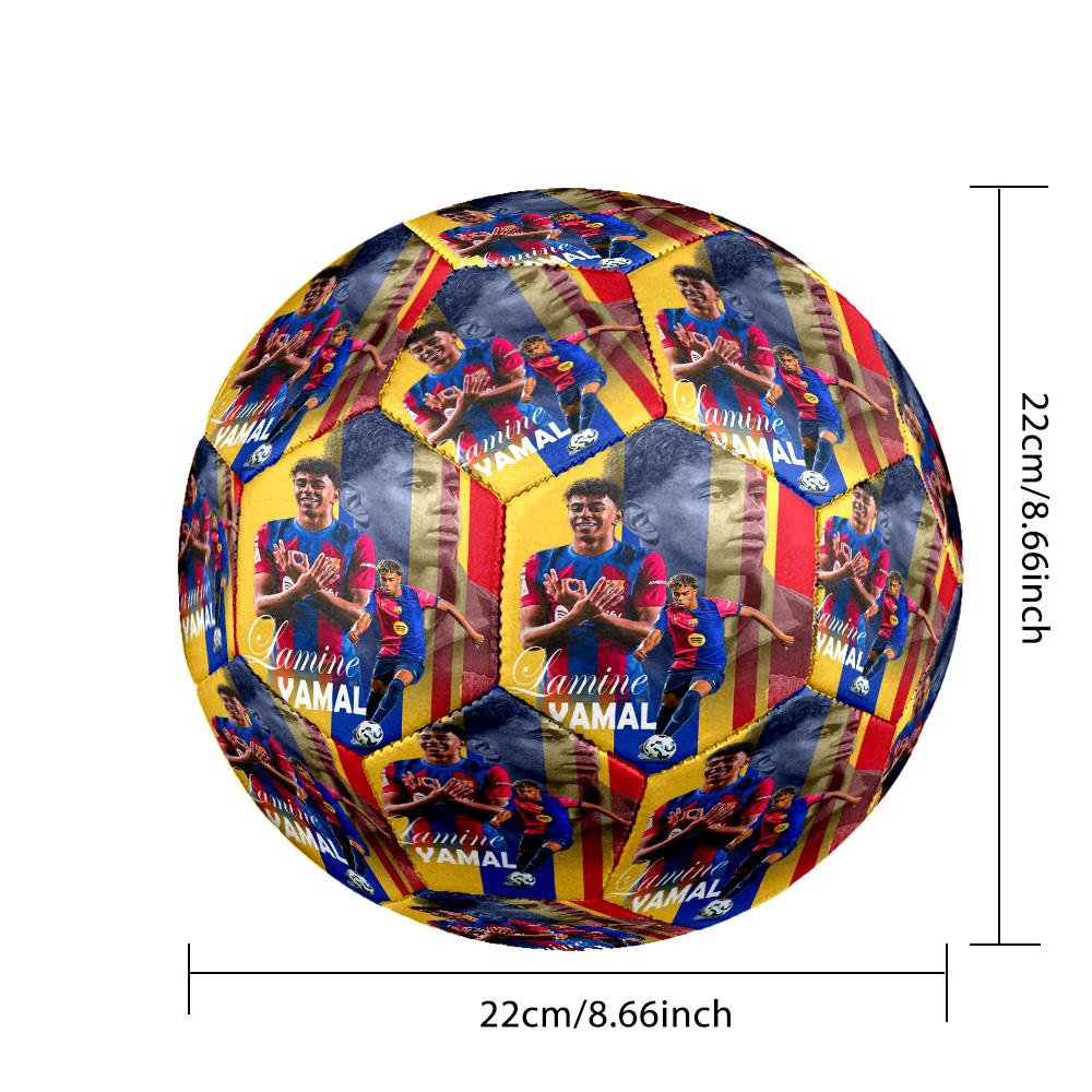Lamine Yamal 19 Spain's Number Celebration Soccer Ball Size 5 Football Machine Sewn Indoor/Outdoor Training and Matches Sports Enthusiast Gifts