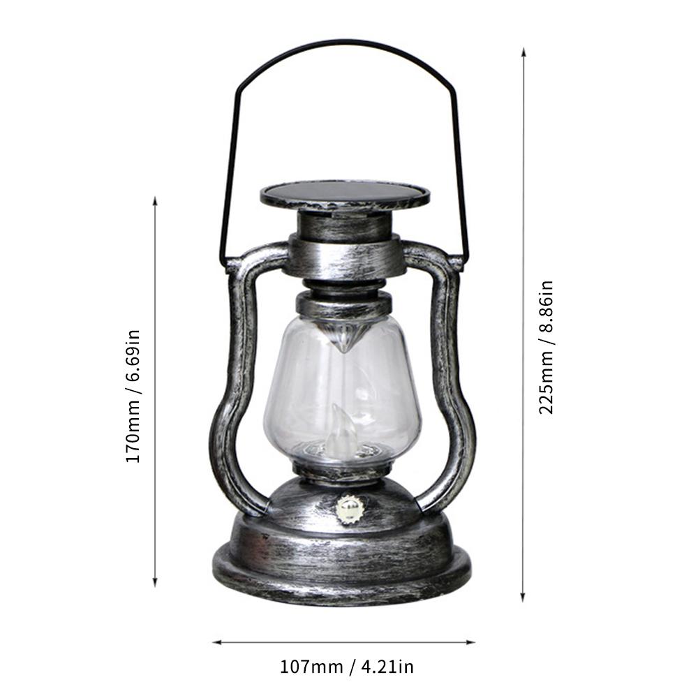Solar Powered Hanging Candle Light Retro LEDs Oil Lamp Flickering Flameless Solar Lantern Outdoor