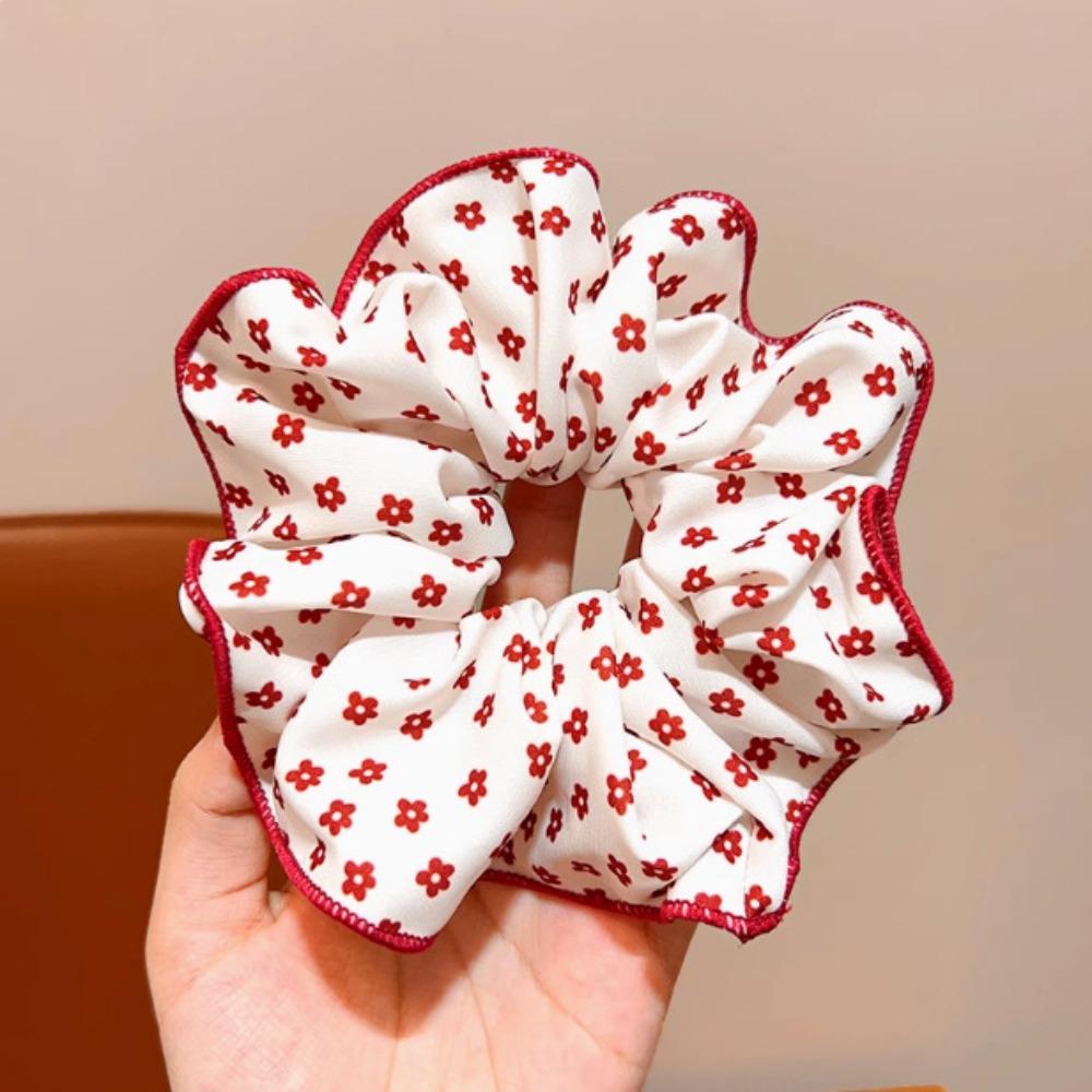 

Elastic Hair Scrunchie Bow Hair Tie Sweet Ponytail Holder Hair Accessories Flowers