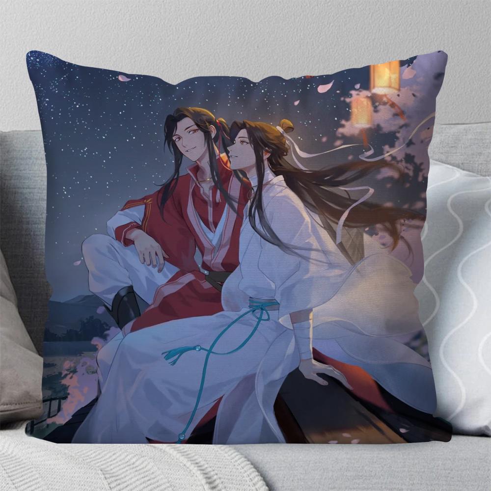 

1pc Heavenly Officials Blessing Animation Pillow Case SquarePillowBedroom Sofa Leisure ComfortCarLivingRoomHome Decoration 40X40 16x16Inch