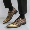 Britain Designer New Pointed Leopard Pattern Mix Wedding Oxford Shoes For Men Homecoming Formal Dress Footwear Zapatos Hombre