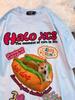 Unisex Retro Hot Dog Print Cotton T-Shirt - Plus Size, Trendy Loose Fit