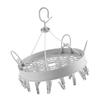 Clip and Drip Hanger Household Multiple Clip Hanging Drying Rack Hook Underwear Hanger for Underwear Gray Round Shape
