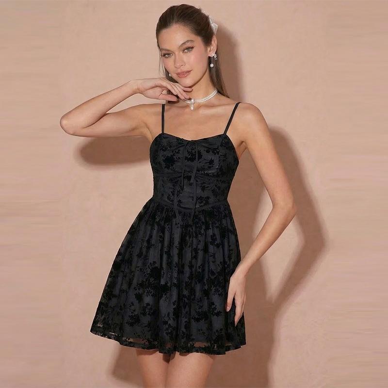 Spring and Summer European Style Fashion Elegant Spaghetti Strap Maxi Dress Women Clothing S