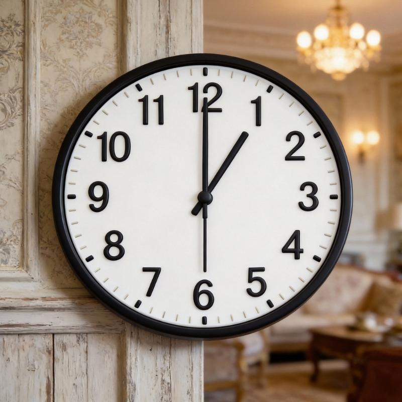 Portable Miniature Retro European Wall Clock For Dollhouses Use ABS Lightweight Design