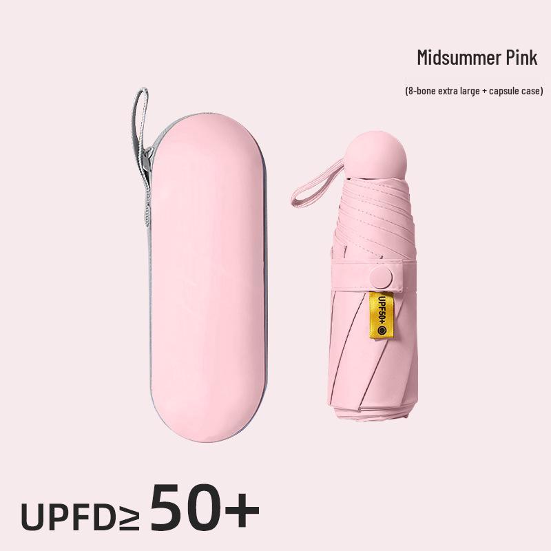 Compact UV Protection Dual-Use Mini Umbrella for Sun and Rain