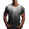 Einfache Mode Farbverlauf T-Shirts Für Männer Sommer Trend Streetwear 3D Gedruckt Kurzarm Locker Atmungsaktiv