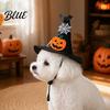 Pet Halloween Hat Dog Hat Adjustable Cat Witch Pumpkin Bat Cobweb for Small Medium Dogs Cats Holiday Costume Photo Prop Medium-sized