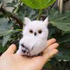 Cute Artificial Owl White Black Furry Christmas Bird Ornament Decoration Adornment Simulation For Home Decor Gift