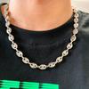 9mm Stainless Steel Coffee Beans Chain Necklaces For Men Women Fashion Hip Hop Jewelry