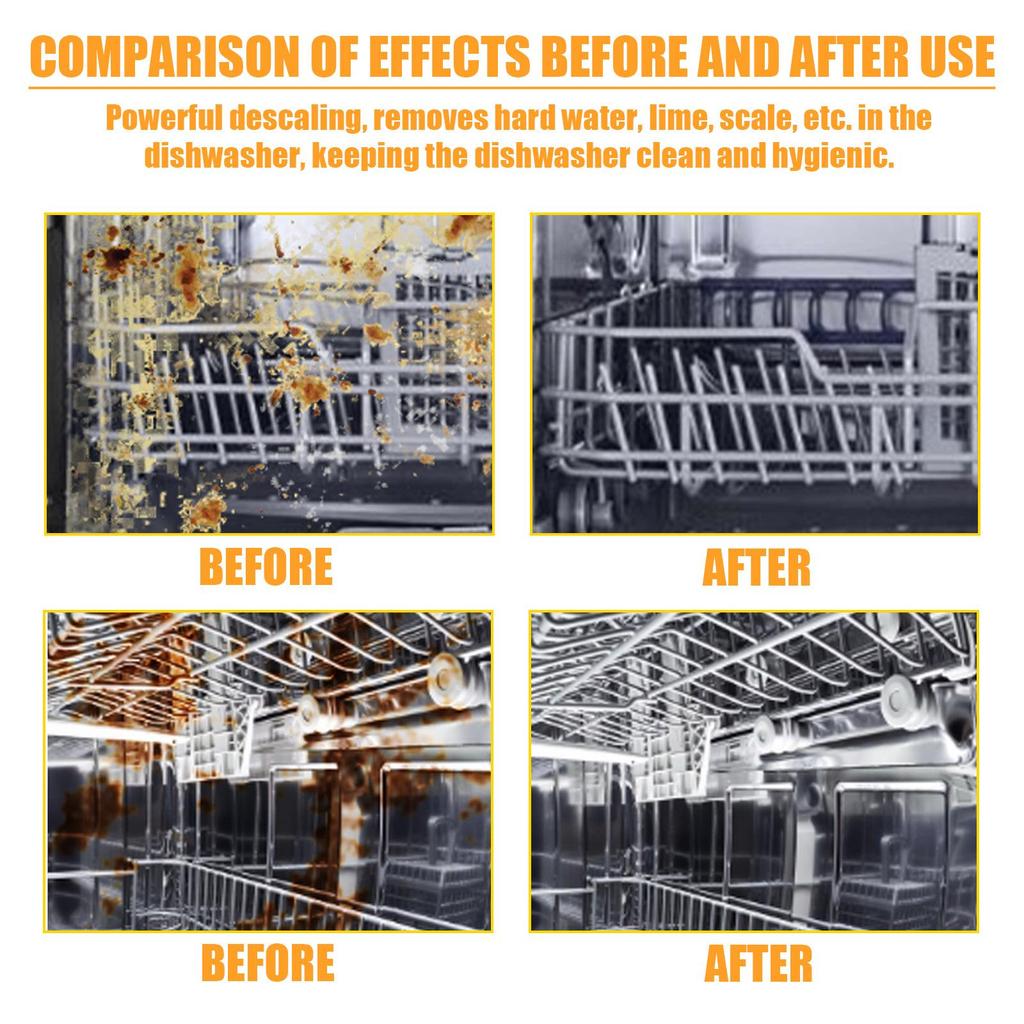 JOKEHOE Dishwasher Cleaner Strong Oil Stain Dirt Grease Removal Deeply Clean