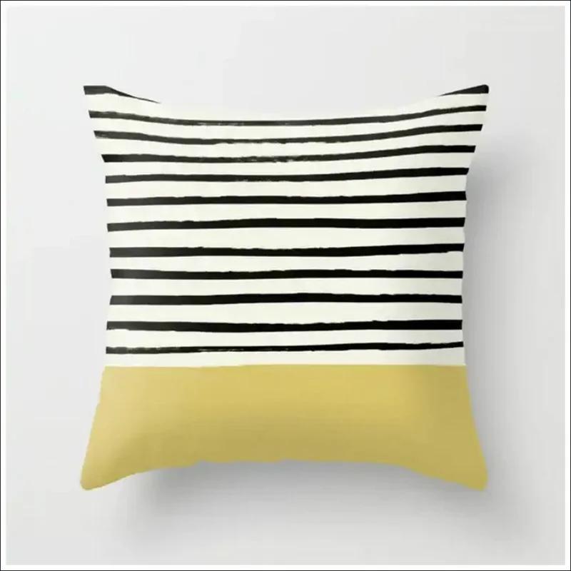 Greek Key Meander Black Gold Large Pillowcase Soft Cushion Cover Decoration Throw Pillow Case Cover Home Square 45X45cm