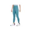 Nike Solid Color Versatile High Waist Sports Leggings Women Bottoms Blue-Green DV9021-440