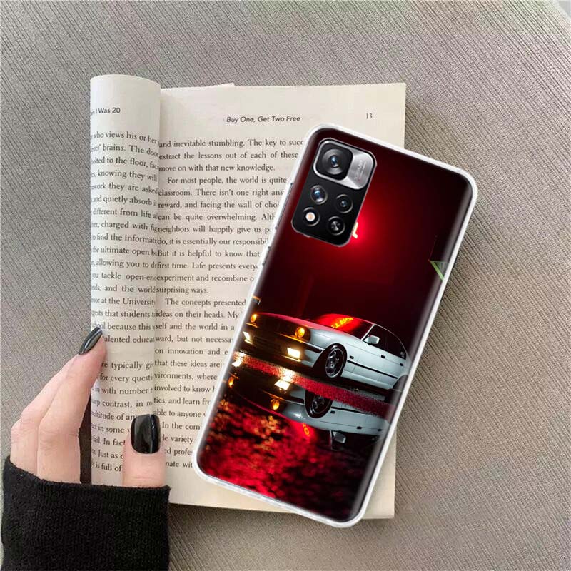Car for B- Bmwes-S E30 Phone Case For Redmi Note 13 12 Pro Plus 14 15 Pro 5G 11 11T 11E 11S 10 Pro 10S 9 9S Cover Cell Clear TPU
