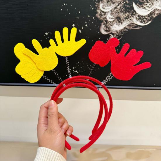 Kids Headband Non-Slip Base Stable Fit Spring Design Mark Flower Hand Decor Hair Hoop