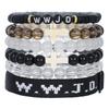 Faith Religious Easter WWJD For Women Men Jesus Bracelets suit 6pcs Bracelet Christian Jewelry(Random Color Of Letters)  Unique