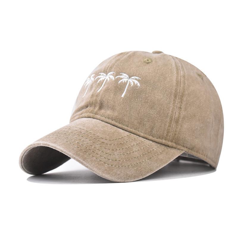 Cotton Coconut Tree Baseball Cap Men's and Women's Outdoor Cartoon Embroidered Cap