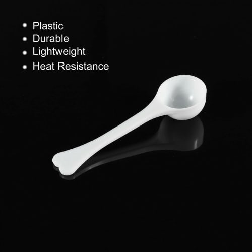 uxcell 15-Piece Micro Spoon, 3g Measuring Scoop, Plastic Round Bottom Mini Spoon, Flat Bottom Mini Spoon for Home Kitchen, Powder Measurement, and Bak