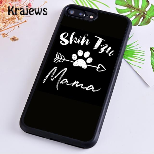 Krajews Cartoon Shih Tzu Dog Mom Soft Phone Case Cover For iPhone 16 15 SE2020 14 6 7 8 plus 11 12 13 pro max coque Fundas