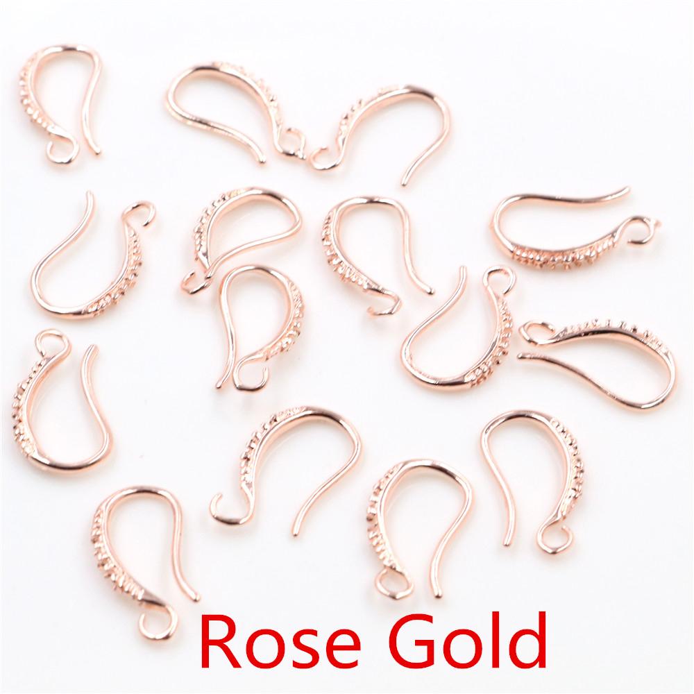 17x10mm 20pcs Silver Gold Rhodium Plated Earring Findings Earrings Clasps Hooks Fittings DIY Jewelry Making Accessories Earwire