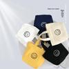 Minimalist Smiley Face Canvas Tote - Portable Small Square Lunch Bag for Women