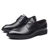 New autumn men's shoes business dress leather shoes British trendy men's pointed head lace-up inner height increase 2025 comfortable