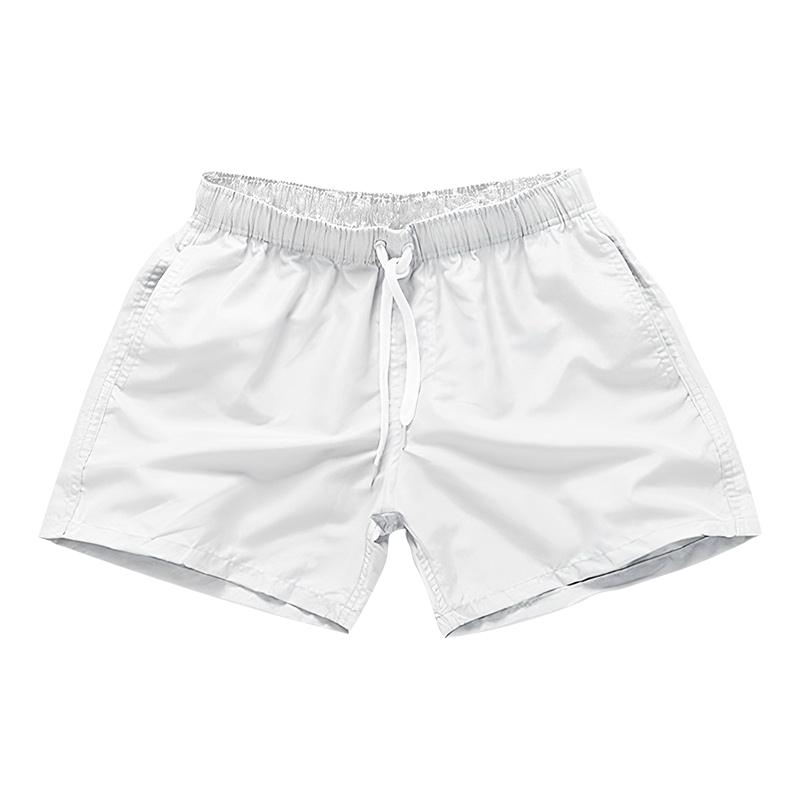 Mens Swim Trunks with Side Pockets Summer Casual Solid Color Beach Shorts Quick Dry Lightweight Board Shorts Swimwear Swimsuit