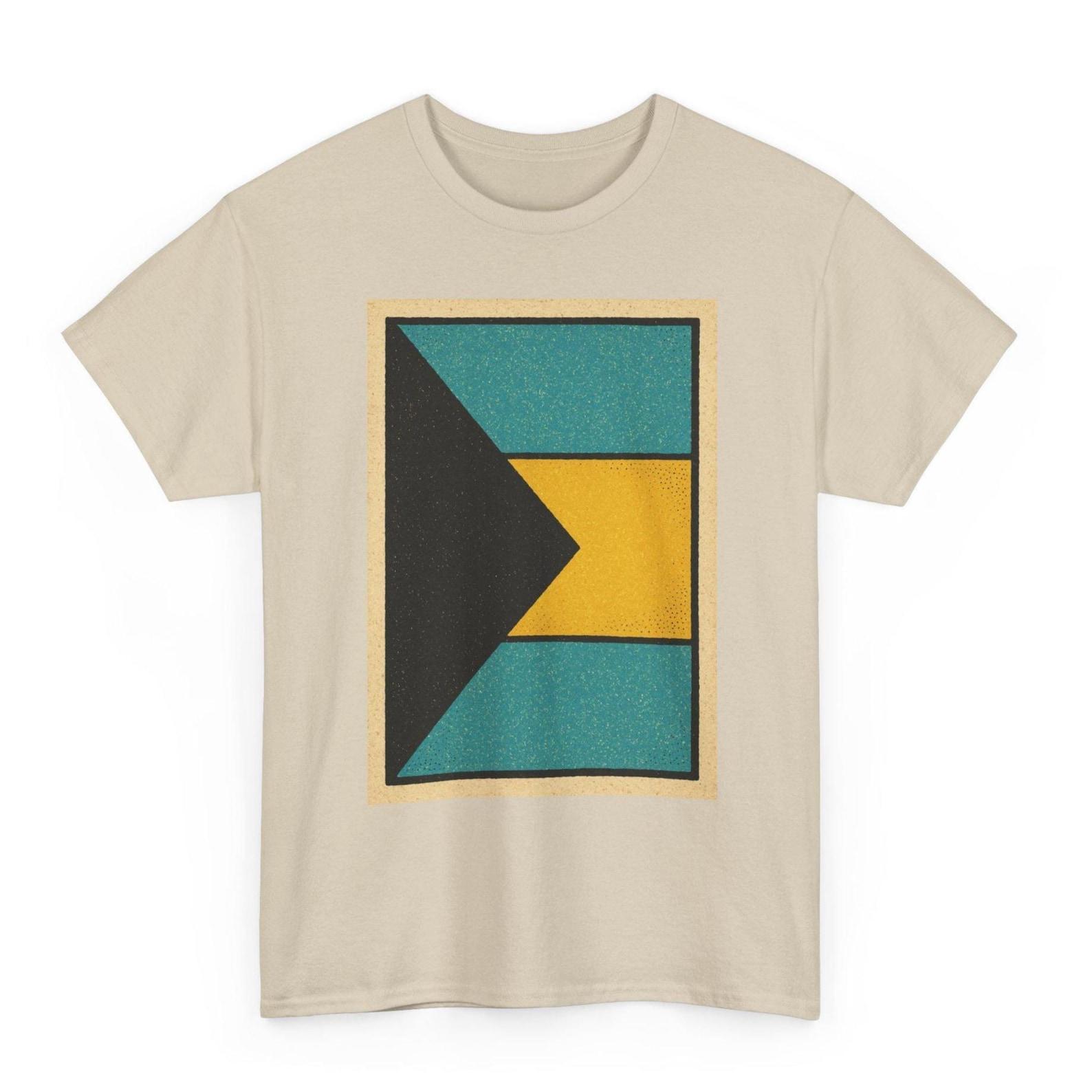 Bahamas Flag T-Shirt | Retro Bahamian Pride Tee | Caribbean Heritage Shirt L