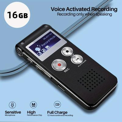 32GB Portable Recorder, HD Noise Reduction, Professional Learning Session Recording, Small Mini Recorder with USB Charging Function