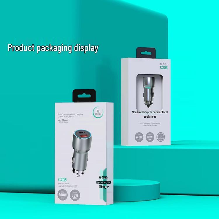 Dual USB+PD QC3.0 Mini Metal Fast Car Charger