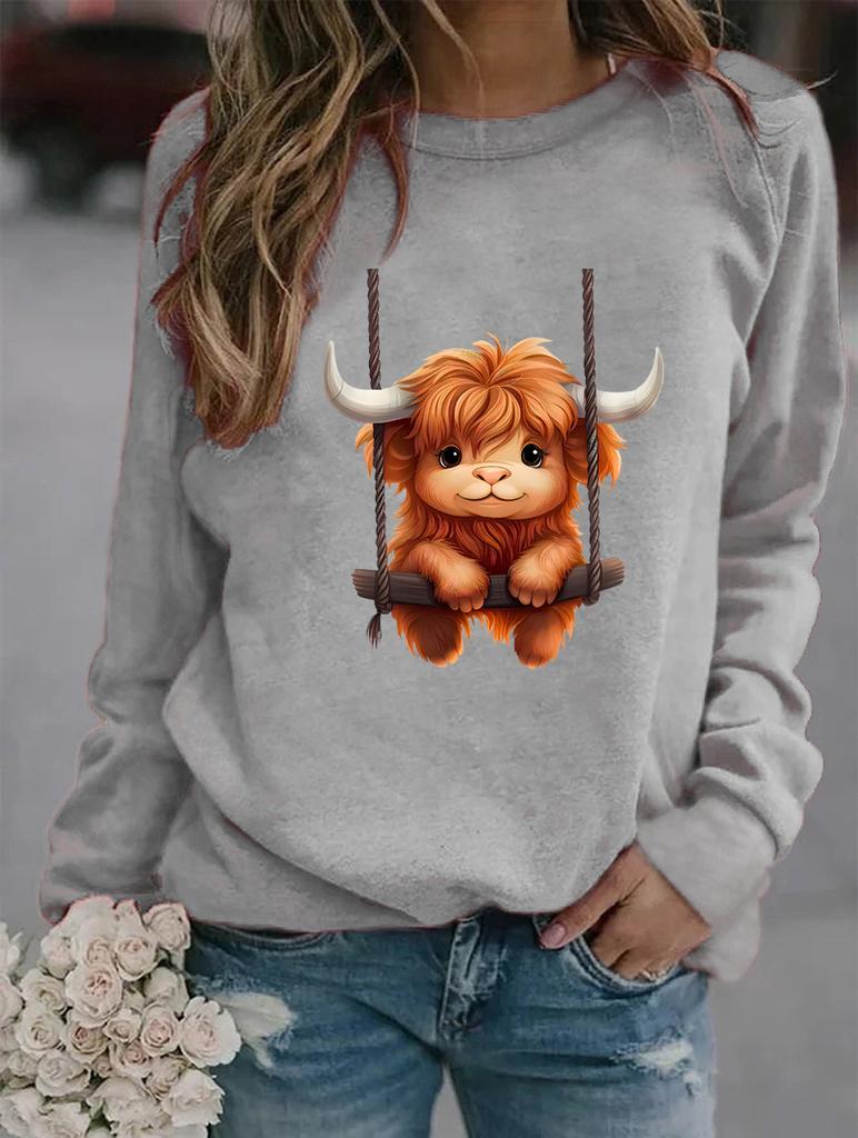 Stay Cozy and Stylish This Winter with a Round Neck Sweatshirt for Women, Available In Multiple Trendy Patterns