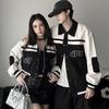 Couple's 2024 Color-Block Jackets: Trendy American Brand Baseball Uniform for Autumn/Winter