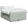 VidaXL Sommier à lattes de lit et matelas Gris clair 160x200cm Velours 3287782