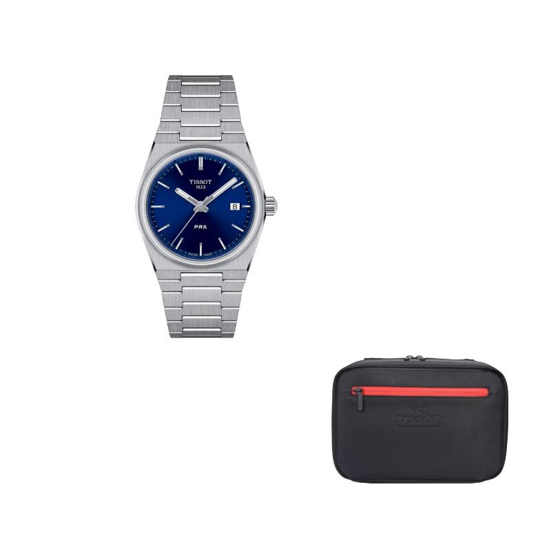 TISSOT PRX Quartz Movement Women's Watch 34.6mm*35mm Blue Dial Stainless Steel Watchband T137.210.11.041.00