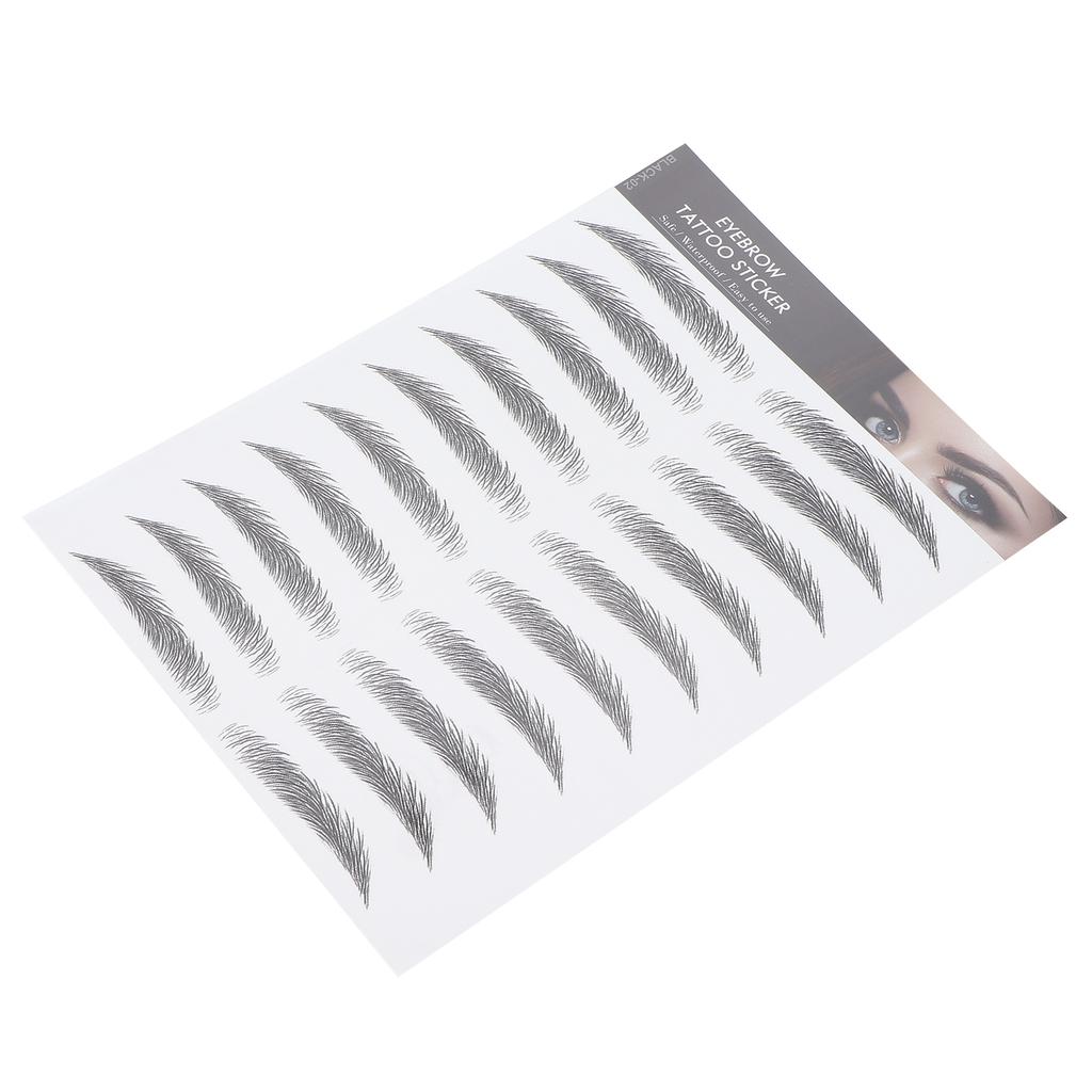 Long Lasting Eyebrow Transfers Sticker Household Portable Women Eyebrow Tattoo StickerBLACK 02