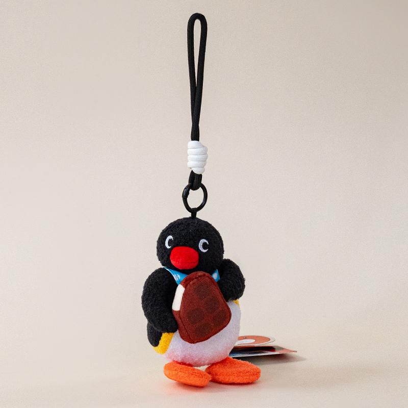 Genuine Pingu Penguin Plush Toy Pendant Adorably Penguin Doll Couple Keychain Car Key Holder Kawaii Home Decor Toys Xmas Gift