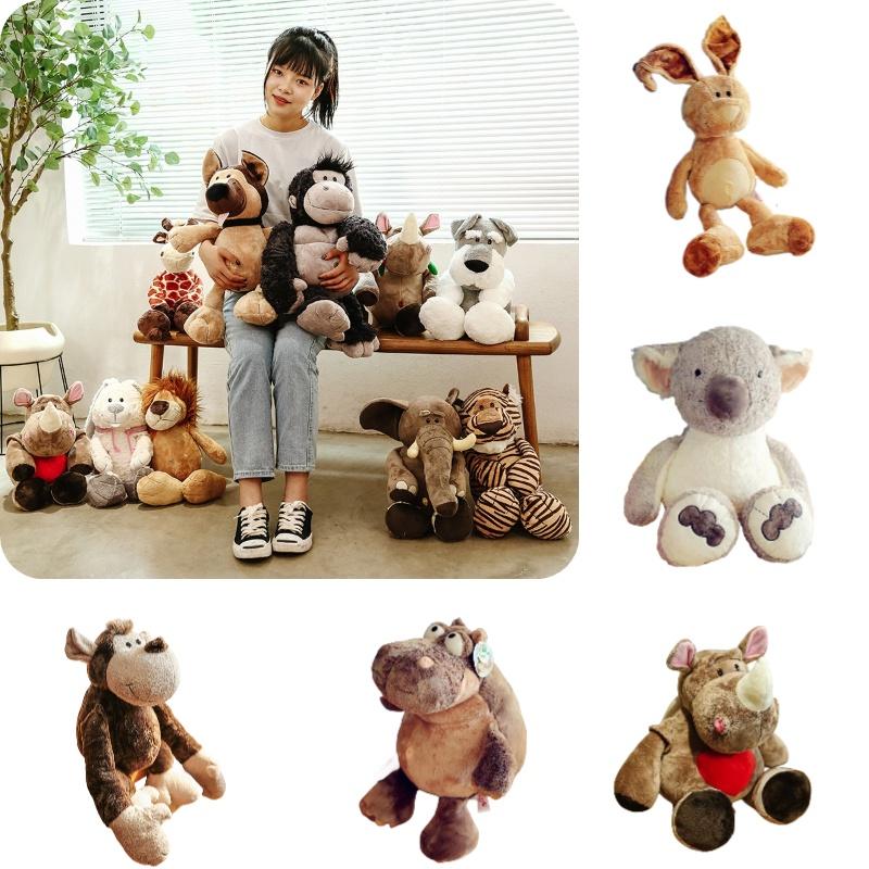 Wholesale Jungle Animal Plush Toy Cartoon Gorilla Lion Tiger Giraffe Stuffed Doll