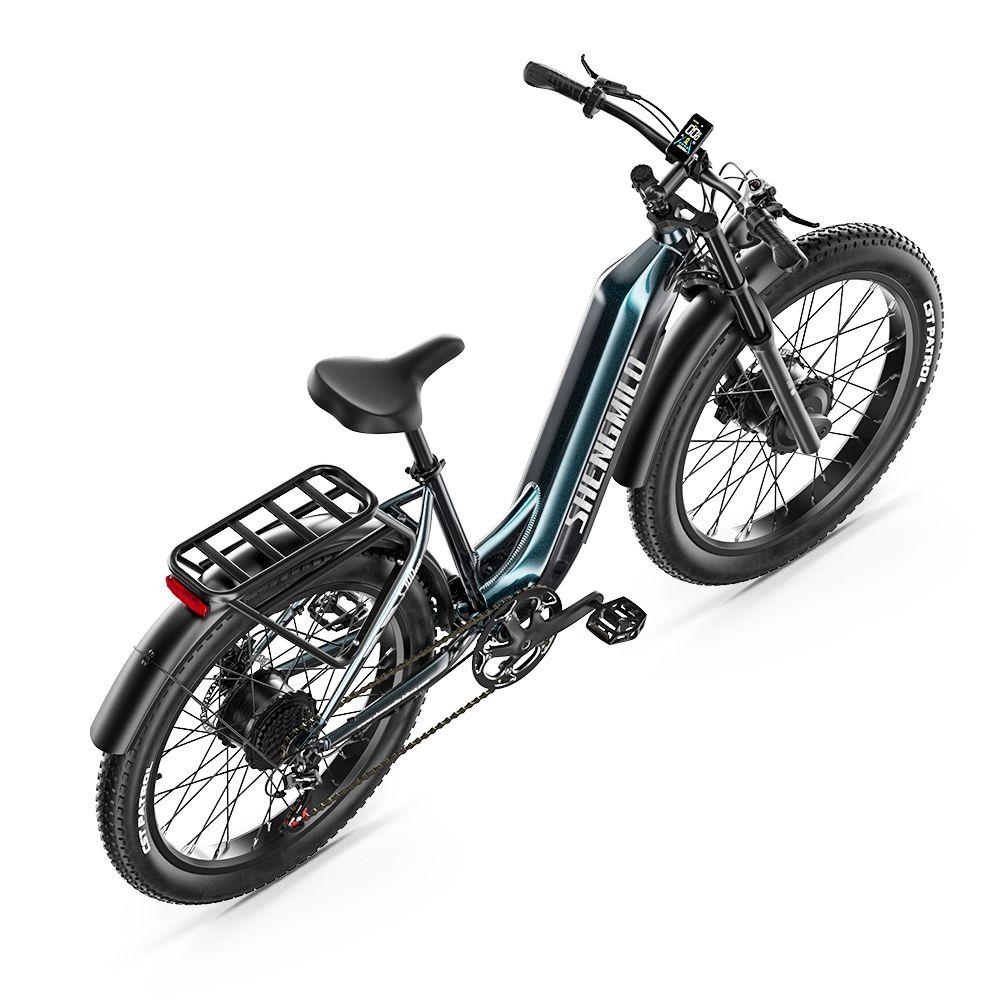 Shengmilo S700 Pro Electric Bicycle 26" Fat Tire 1000Wx2 Motor All Terrain Adult Electric Bike 7 Speed Max Load 150Kg