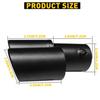 Black Steel Car Stainless Exhaust Dual Pipe Tip Muffler Burnt Tail Titanium Rear