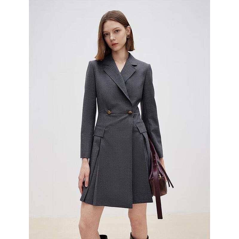 LANCY Wool Blend Slim-Fit Blazer Dress