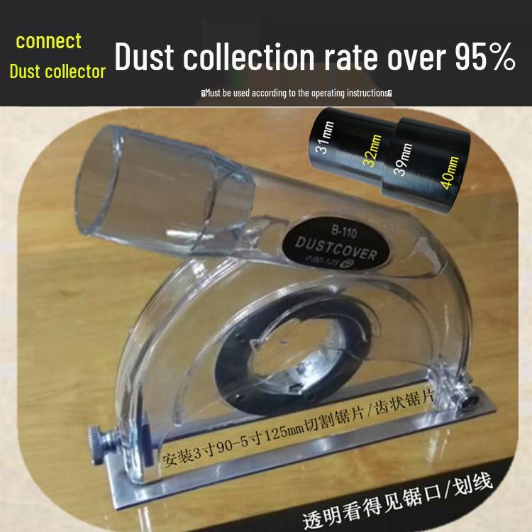 5-Inch Dust Cover for 100/110 Angle Grinder - Dust-Free Cutting and Stone Grooving
