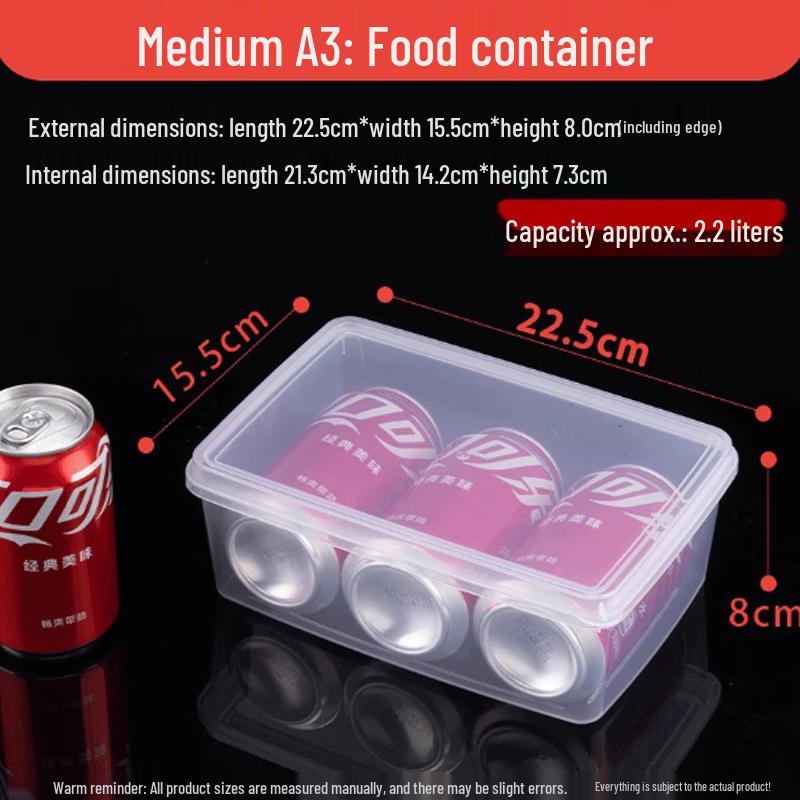 Transparenter rechteckiger Kunststoff-Lebensmittelaufbewahrungsbehälter