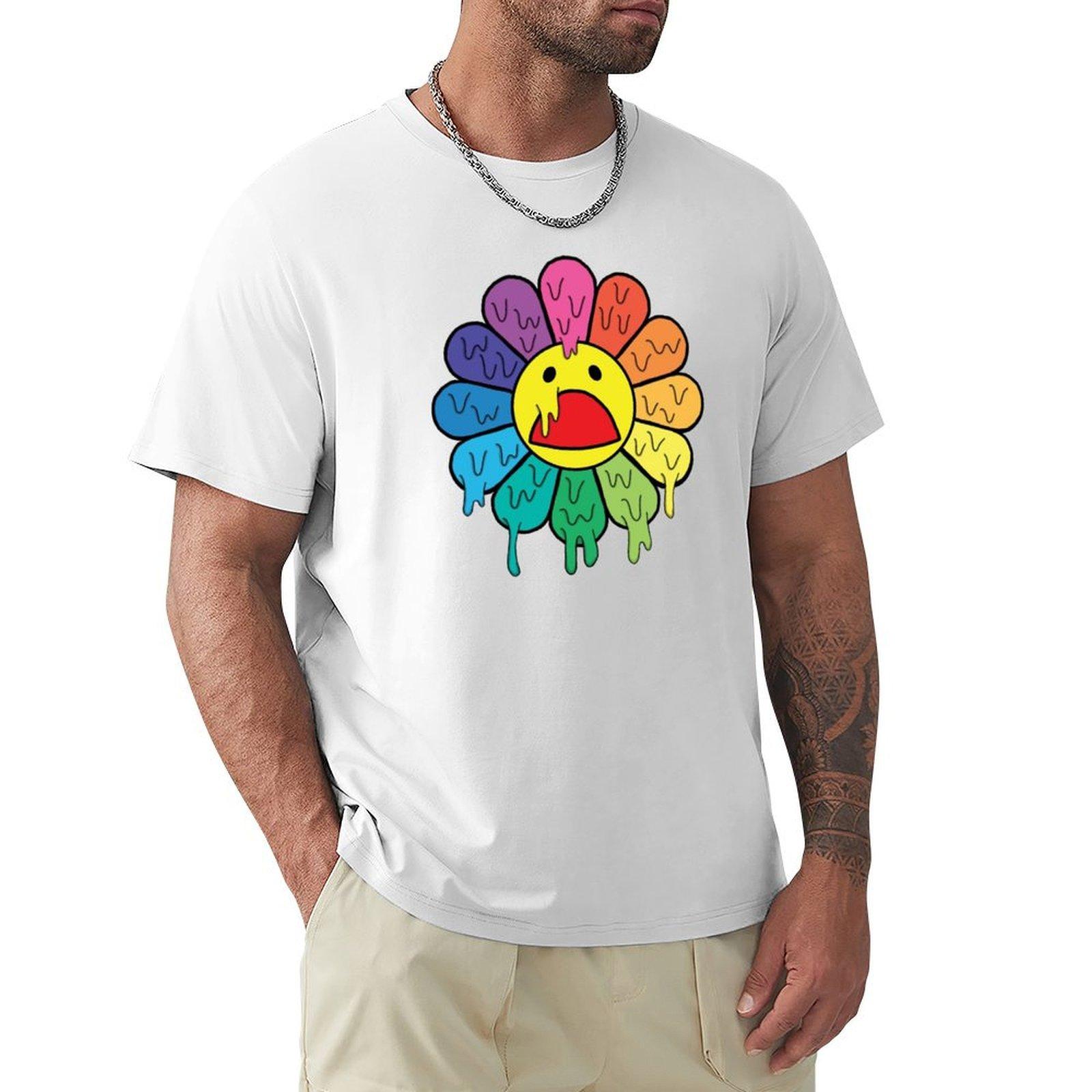 sad flower TShirt summer 2025 custom t shirt fashion shirts anime shirts men S