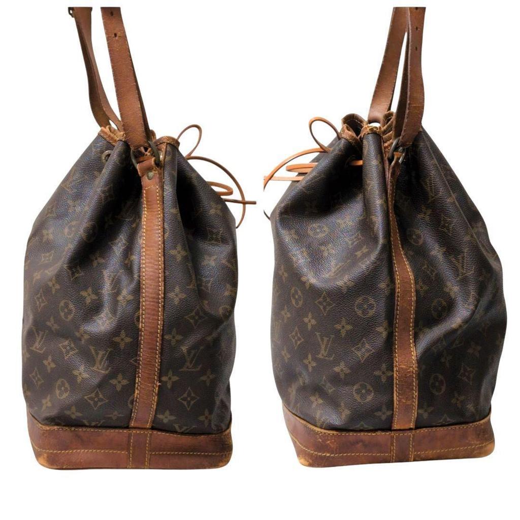 Louis Vuitton Noe   Monogram Shoulder Bag  Handbag  Drawstring Style, Brown   Authenticated  from  Japan