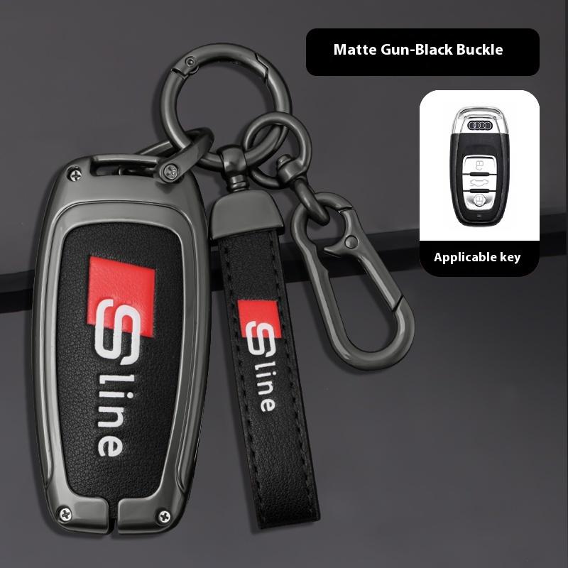Car Zinc Alloy Leather Car Key Cover Case For B ABT A1 A2 A3 A4 A5 A6 A7 A8 Q2 Q3 Q4 Q5 Q7 Q8 TT RS3 RS4 RS5 RS6 S3 S4 S line